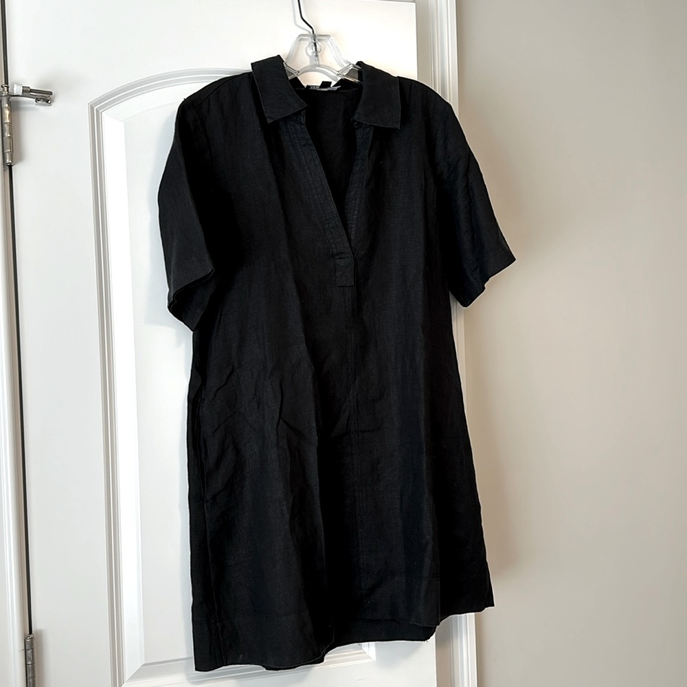 JCrew Black Bungalow Popover Dress